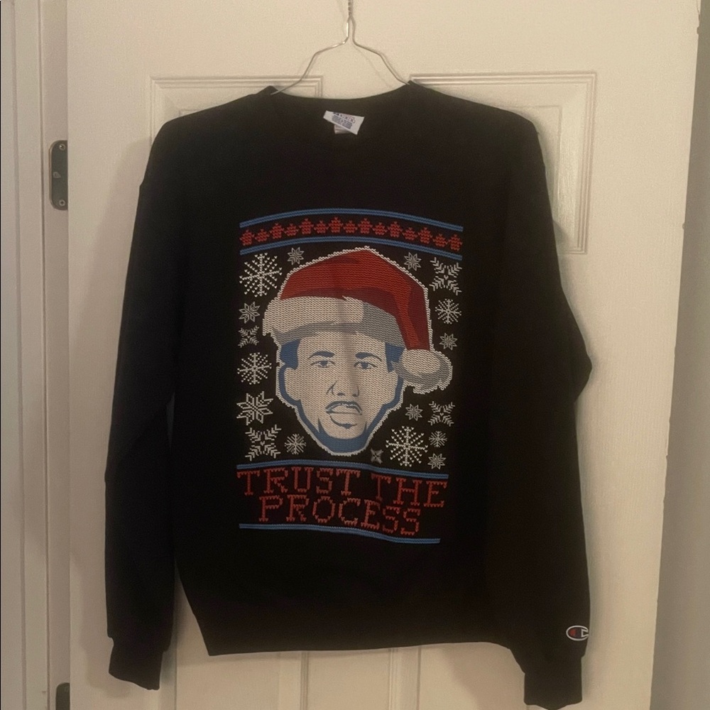 Champion Black Holiday Graphic Men's Sweater - Joel Embiid